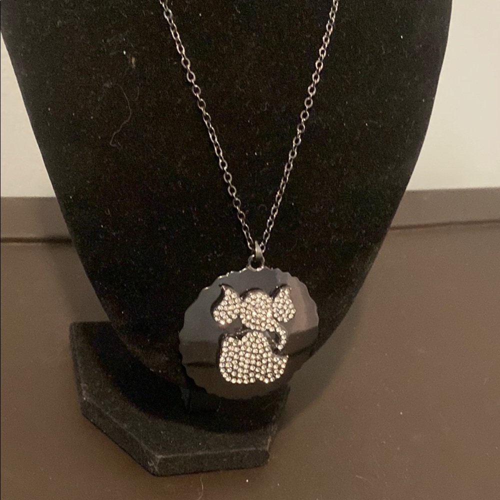 Amrita Singh Gunmetal Elephant Statement Necklace New With Tag 18 Inch - Picture 2 of 8